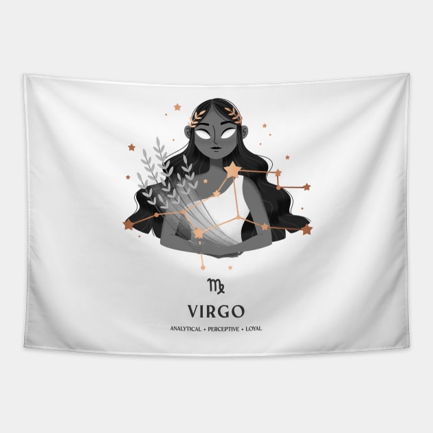 Virgo Constellation Zodiac Series Tapestry by paulineberger