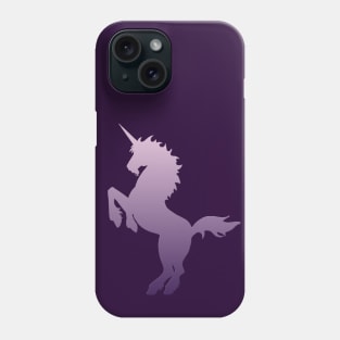 Purple Unicorn Silhouette Phone Case