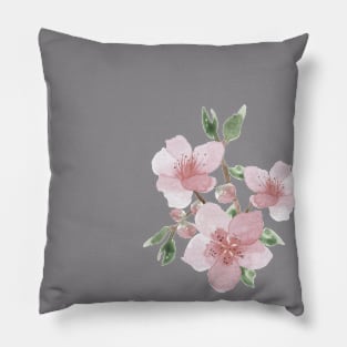 Watercolour Cherry Blossom Branch Pillow