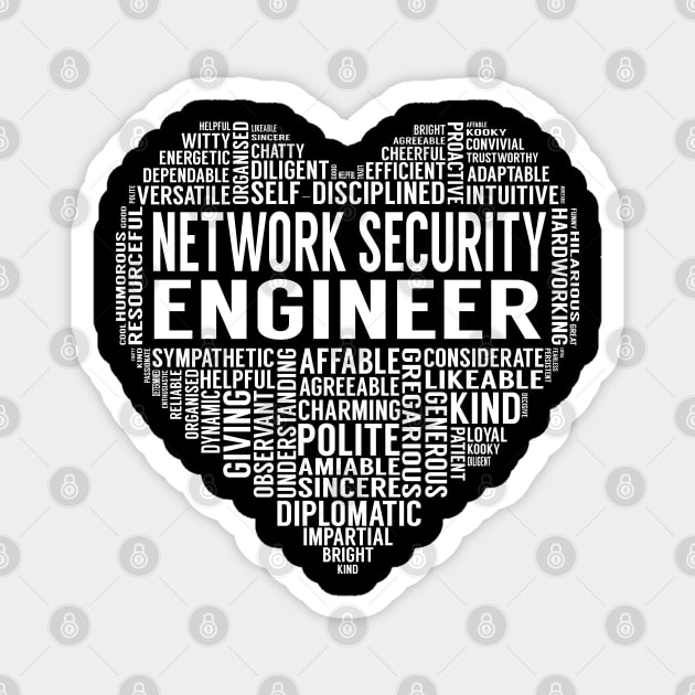 Network Security Engineer Heart Magnet by LotusTee
