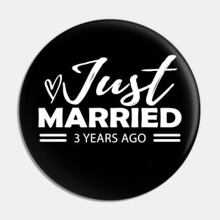 3rd Wedding Anniversary - Just married 3 years ago Pin