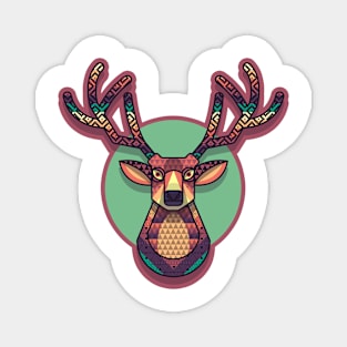 Geometric Stitched Deer Magnet