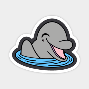 Cute happy dolphin greeting Magnet