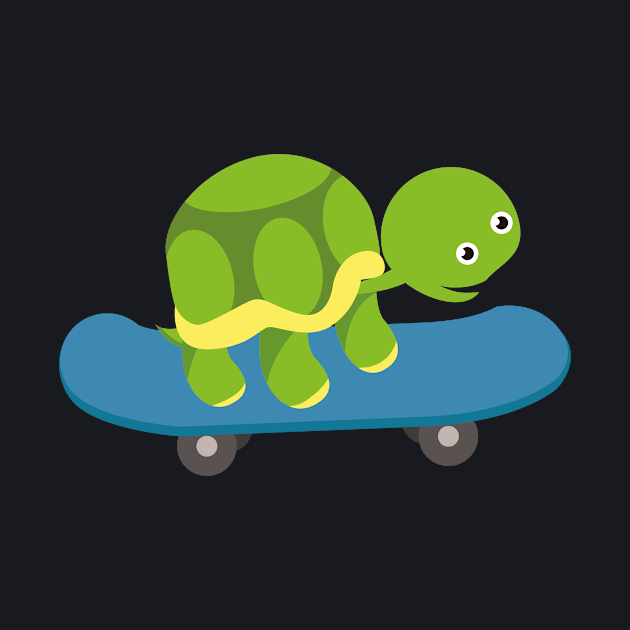 Turtle Skateboard Kids by Foxxy Merch