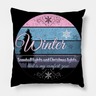 Winter Sunset Design Candy Edition Pillow