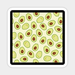 Avocado seamless pattern tee for aesthetic vintage retro vibe Magnet