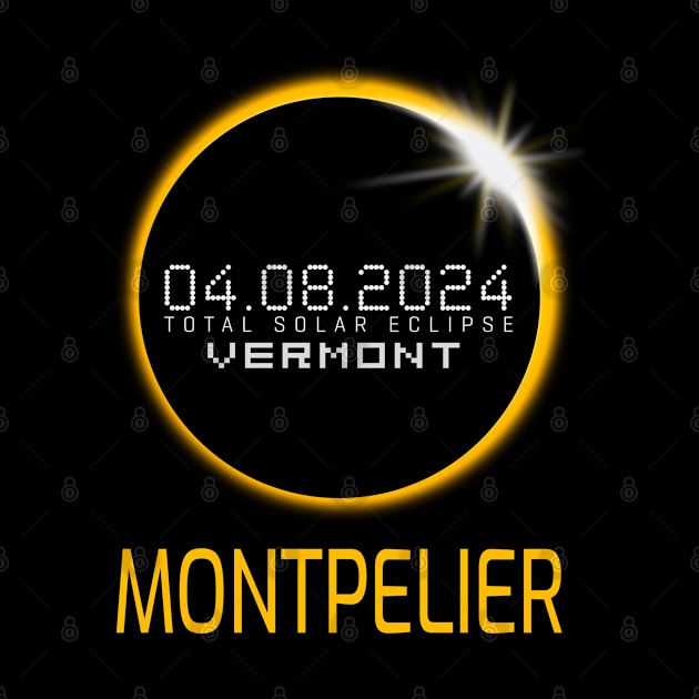 MONTPELIER Vermont Total Solar Eclipse April 8 2024 Vermont by TeeaxArt