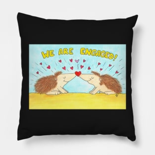 We are engaged - Hedgehogs Pillow