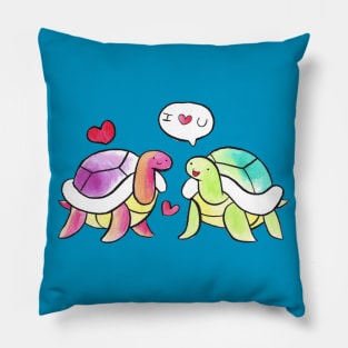 I Love You Turtles Pillow