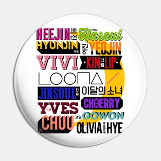 LOONA FONT COLLAGE 2 Pin