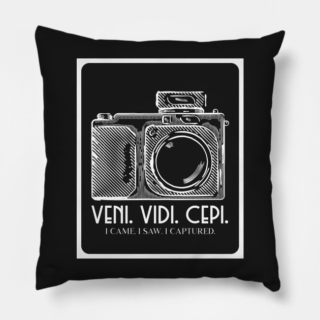 Veni. vidi. cepi. I came, I saw. I captured. Pillow by Popstarbowser