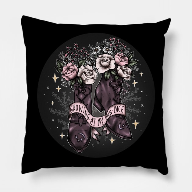 growing at my own pace Pillow by chiaraLBart