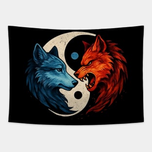 Two sides of the wolf Tapestry