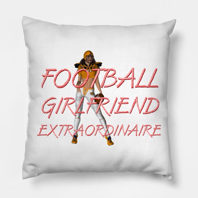 Football Girlfriend Pillow by teepossible