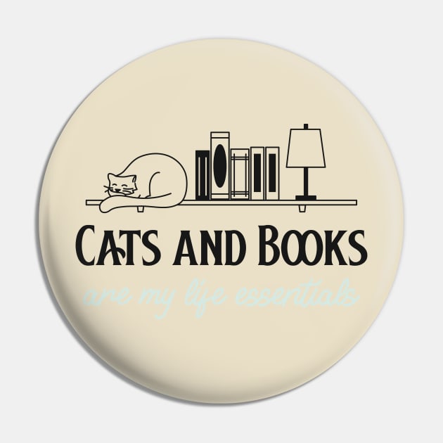 cats and books are my life essentials Pin by WOAT