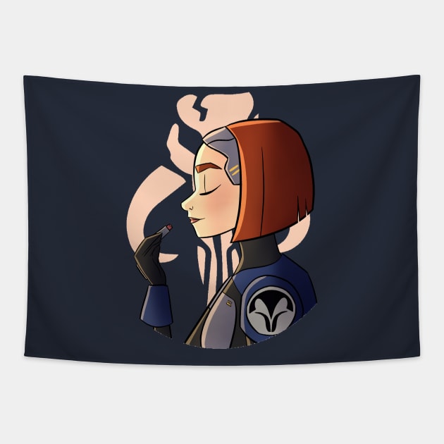 Lipstick Bo-Katan Tapestry by Lipstick and Lightsabers