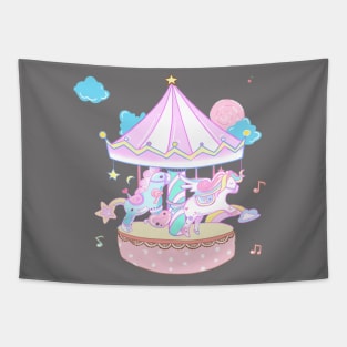 Carousel Merry Go Round Pony Horse Tapestry