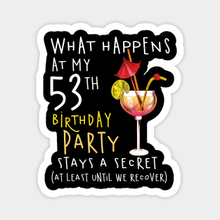 53Th Birthday - What Happens 53Th Birthday Magnet