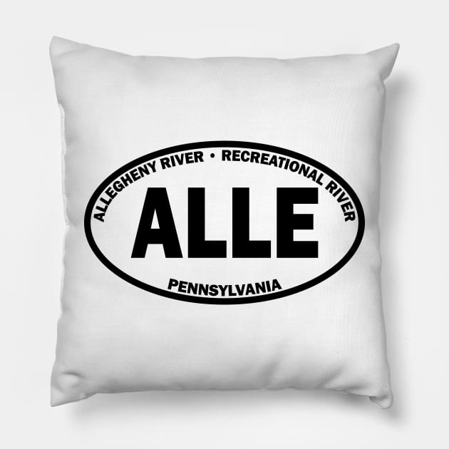 Allegheny River Recreational River oval Pillow by nylebuss