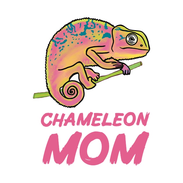 Pink Chameleon Mom for Chameleon Lovers by Mochi Merch