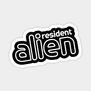 alien monoline art Magnet