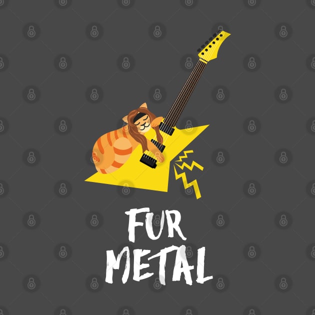 Retro Electric Guitar Cat | Funny Heavy Metal | Gift Ideas by Fluffy-Vectors