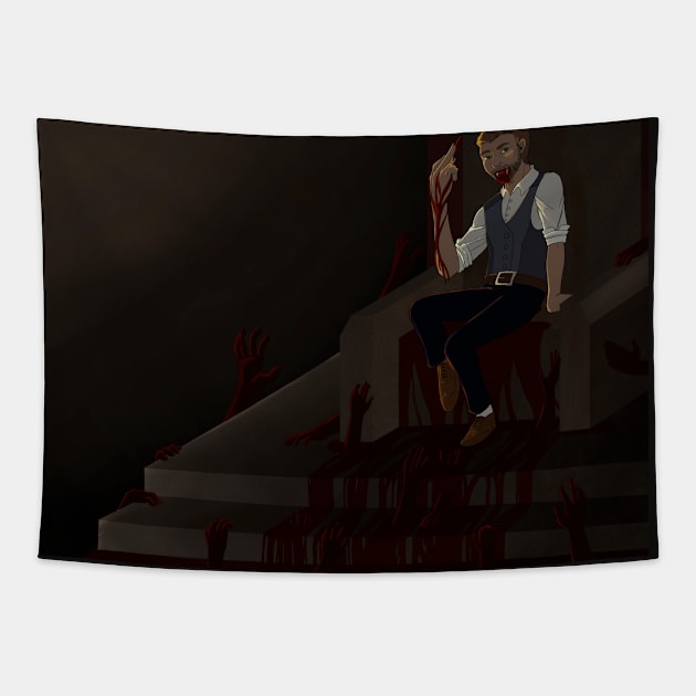 Poisoned Lipstick - Man Tapestry by Pallas