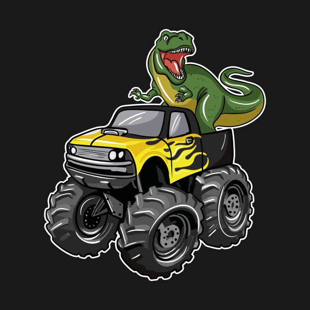 Monster Truck Dinosaur by LetsBeginDesigns