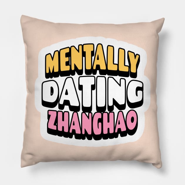 Zero base one zb1 mentally dating zhang hao typography zerose | morcaworks Pillow by Oricca