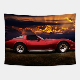 Corvette Stingray, Red Corvette Tapestry