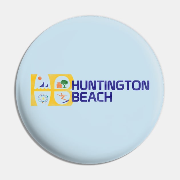 Huntington Beach Vintage Pin by plasticknivespress