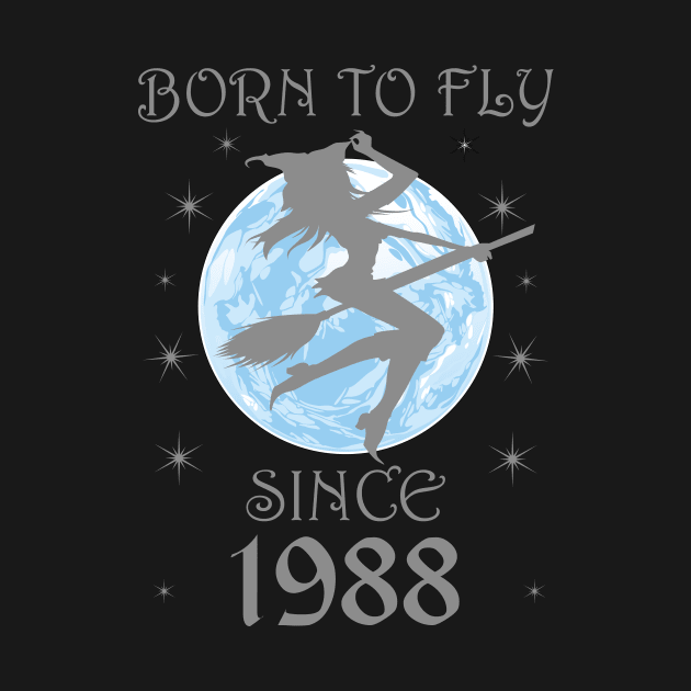 BORN TO FLY SINCE 1950 WITCHCRAFT T-SHIRT | WICCA BIRTHDAY WITCH GIFT by Chameleon Living