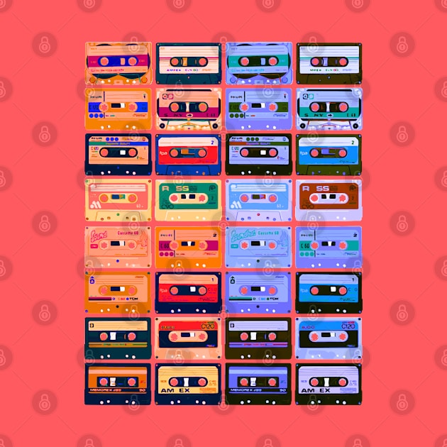 Retro Cassette Tapes by Scar