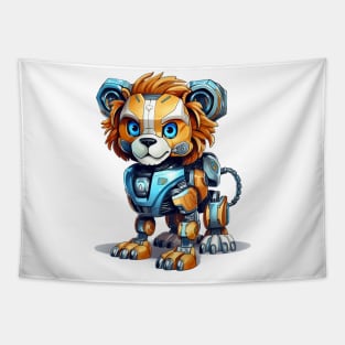 Cartoon lion robots. T-Shirt, Sticker. Tapestry