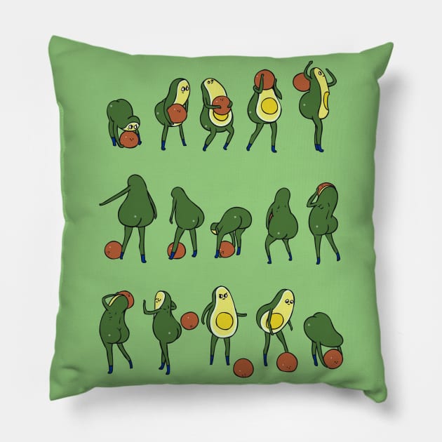 DBall over the shoulder with Avocado Pillow by huebucket