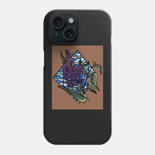 Lilac stained glass Phone Case