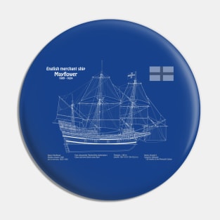 Mayflower plans. America 17th century Pilgrims ship - ADpng Pin