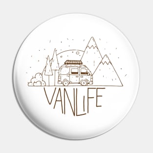 Van Life Lines Pin