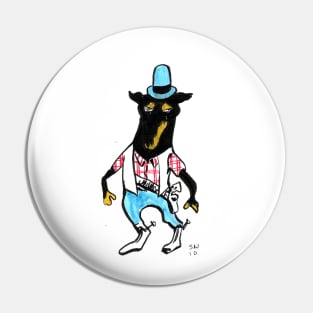 Doberman Cowboy Pin