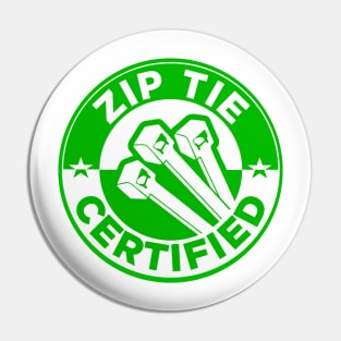 Zip Tie Certified Mechanic Sticker, Funny Technician Mechanic Electrician Construction Pin