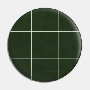 Large Grid Pattern - Deep Green Pin