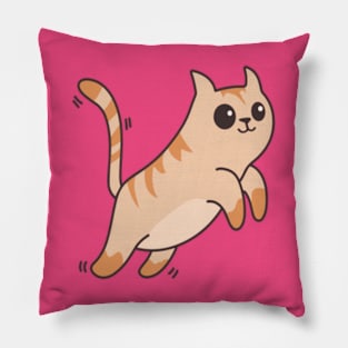 cute jumping cat Pillow