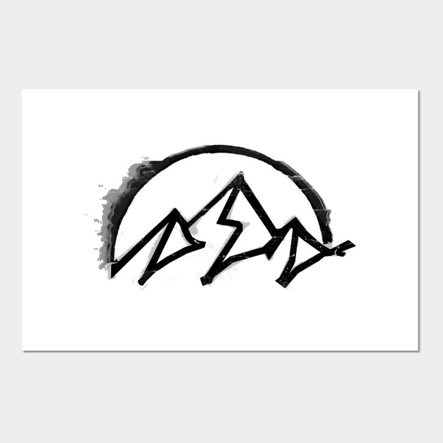 Mountain Sketch Logo Mountains Posters And Art Prints Teepublic