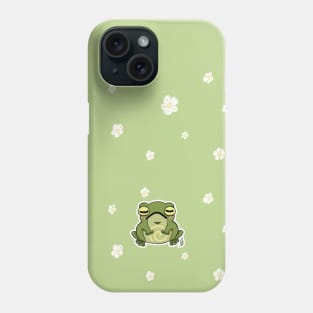 Grumpy Frog flowers Phone Case