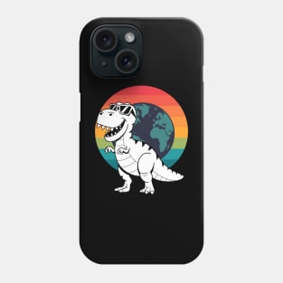 Kids Earth Riding Trex Sunset Dinosaur Boys Kids Phone Case