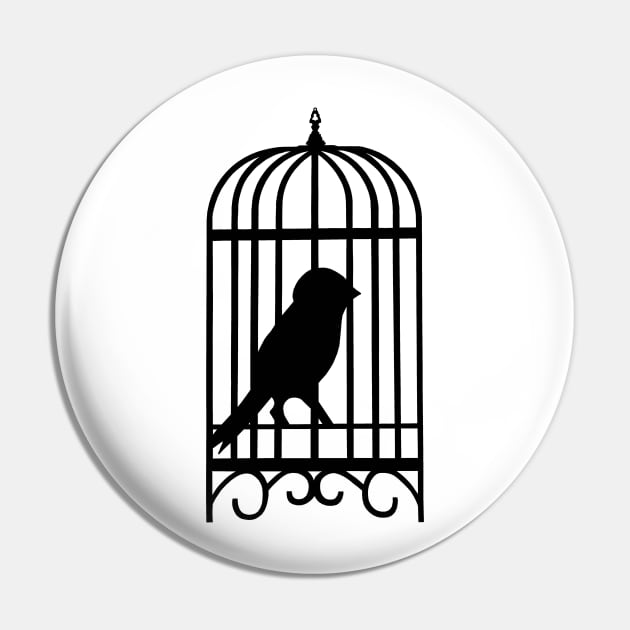 black bird black cage Pin by SeymourArt