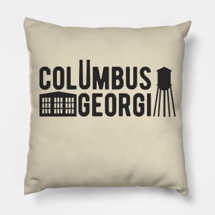 Columbus Georgia Building & Tower Design Pillow