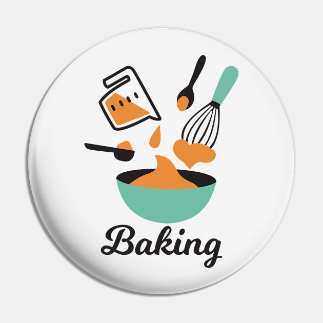 Baking Design For Bakers Pin by FlinArt