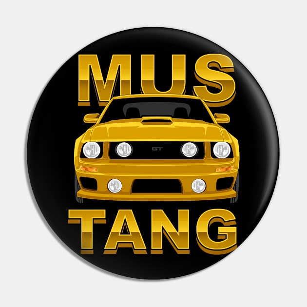 Yellow Mus Tang American Muscle Vehicle 2009 GT Pin by yourcar.art