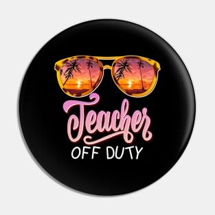 teacher off duty sunglasses beach sunset summer vintage Pin